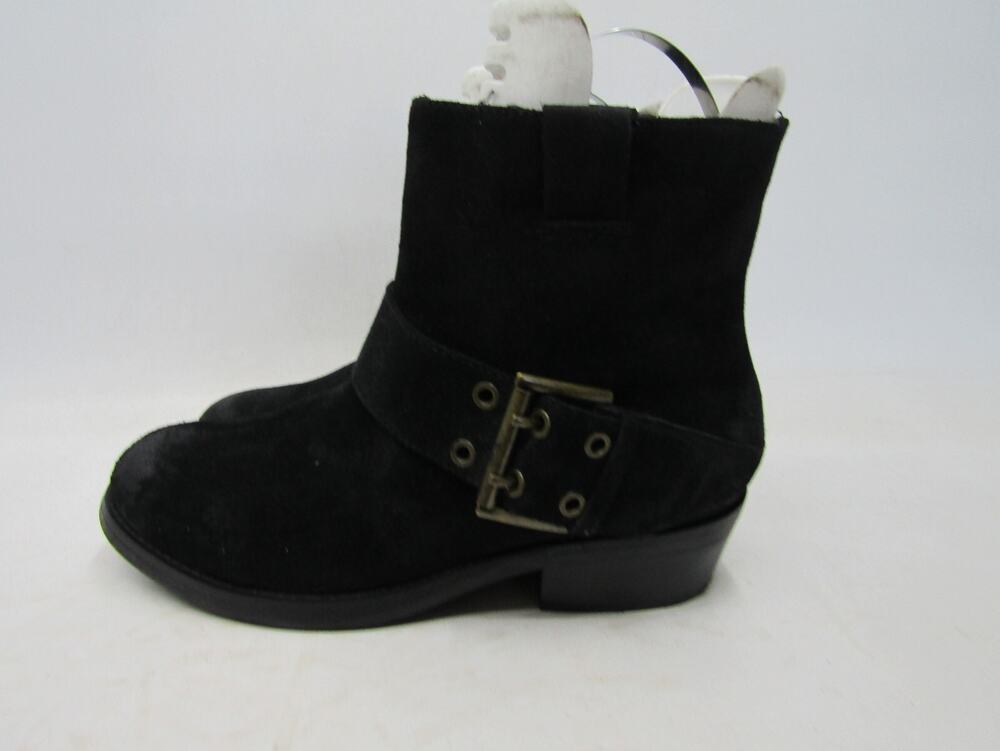 NINE WEST Womens Size 10 M Black Suede Buckle Ankle Fashion Boots Booties
